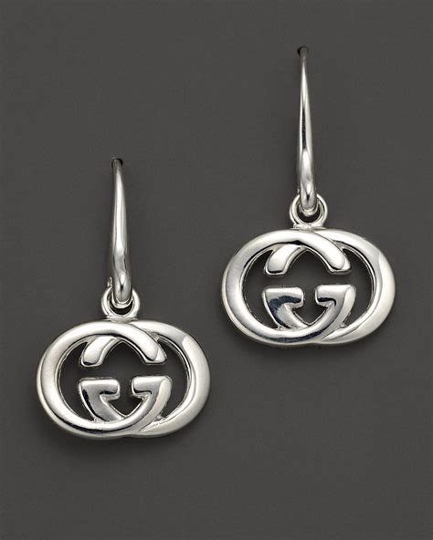 gucci silver drop earrings for women